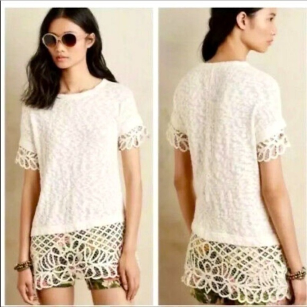 NWT Anthropologie Saturday Sunday Tunic With Lace Trim